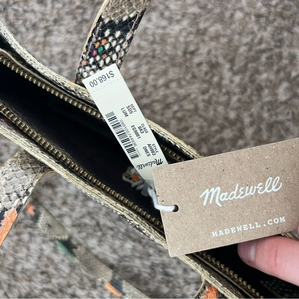 New Madewell Snake Print Leather Women's Bag